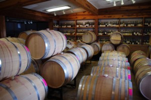 Oak casks at Dos Cabezas Winery