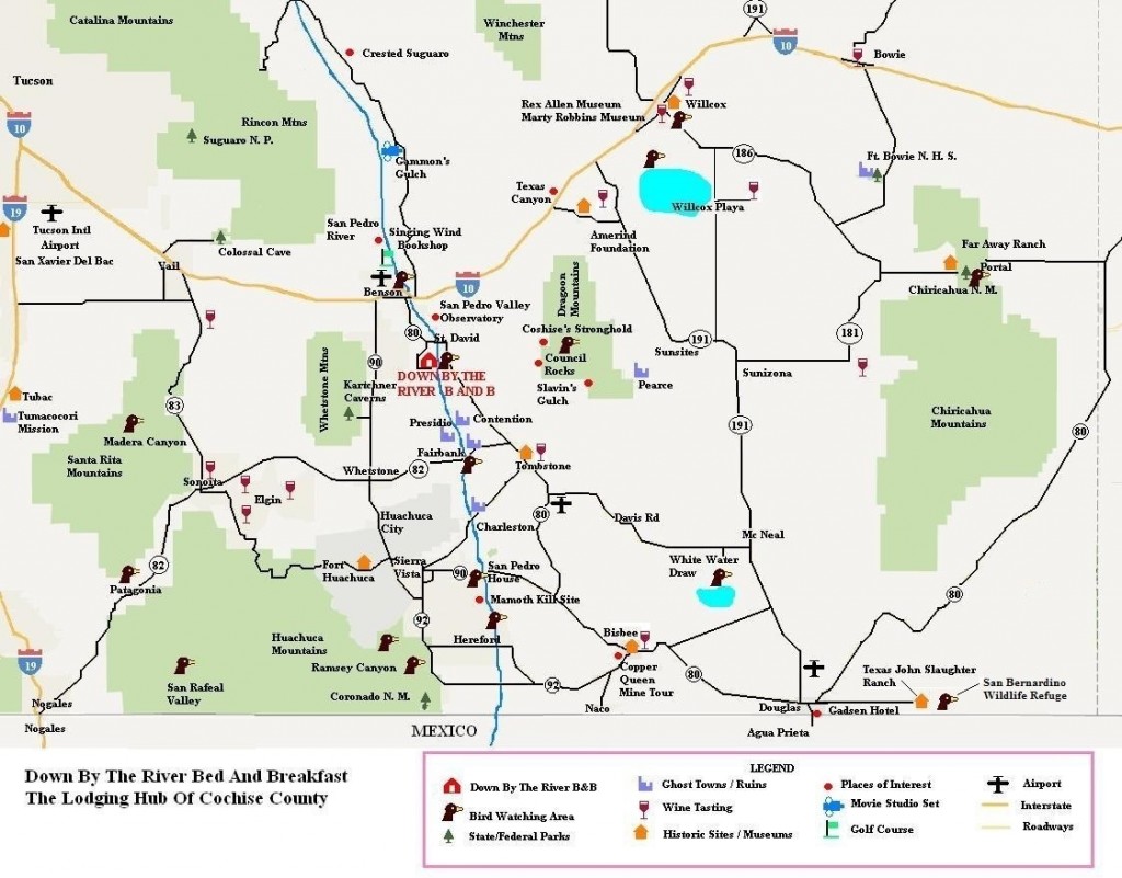 Down By The River Hub Map of Cochise and Santa Cruz Counties