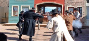 Staged gunfight during Tombtone October Events