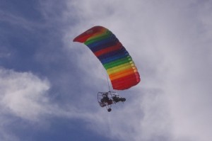 paraplane flying overhead picture