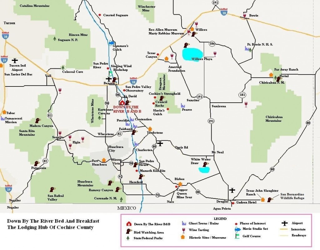 Cochise County Map of Attractions
