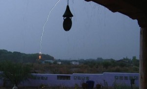 Lightning strike picture at our Southeastern Arizona B and B