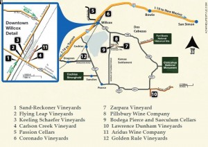 Willcox Winery Tour Map