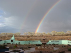 Double Rainbow from the patio at Down By The River B and B