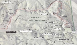 Map of Chiricahua N M